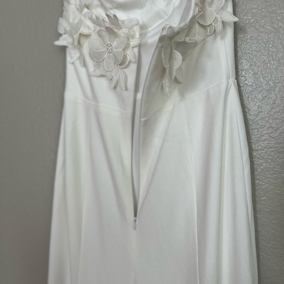 Love Garden Ivory 3D Floral Embroidered Strapless Maxi Dress - Picture 9 of 13